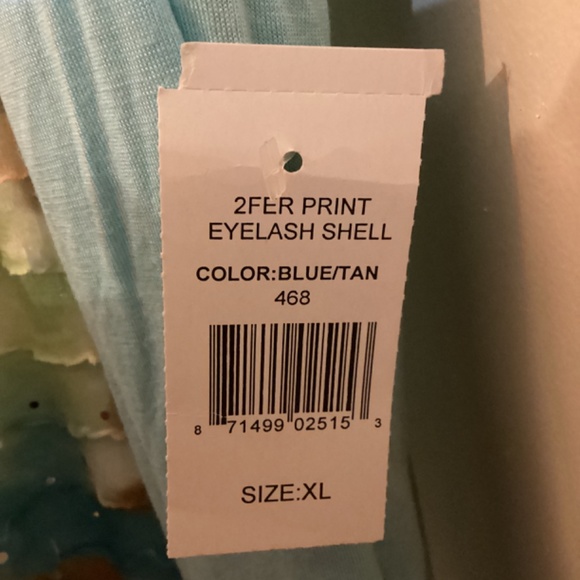 New Lightweight Janeric Layered Tier Blouse Layer Size XL Eyelash Shell - Picture 3 of 4